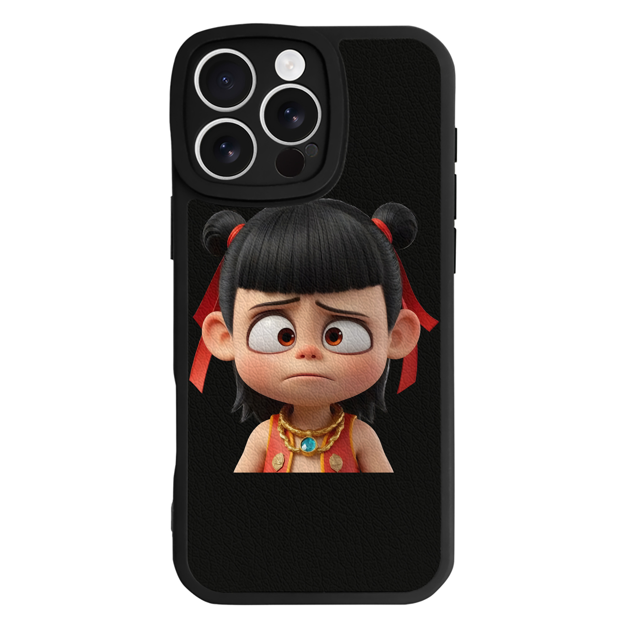 （画像用） Ne Zha 2 ナタ 魔童の大暴れ 【iPhone 16シリーズ対応】シリコンスマホケース（レザー調） 材質：シリコン
